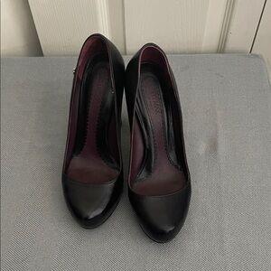 Sportmax women's Black leather heels shoes  Italy🇮🇹